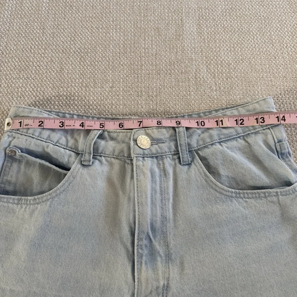 Princess Polly Denim Jean Shorts US Size 6 Light Wash High Waisted‎